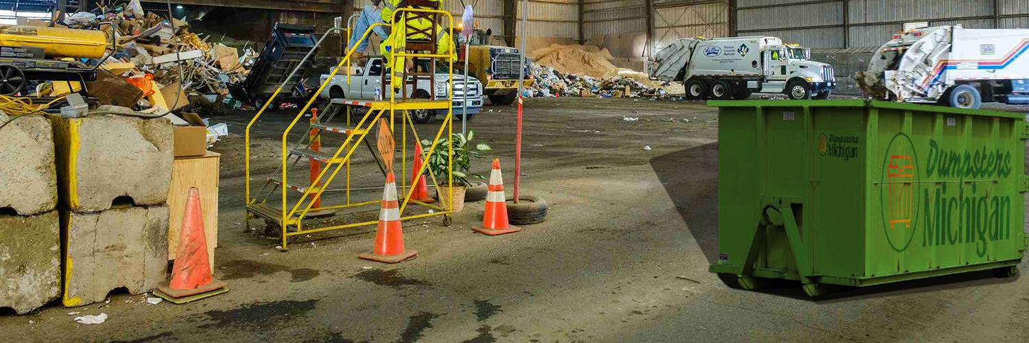 Roll-off dumpsters for construction sites